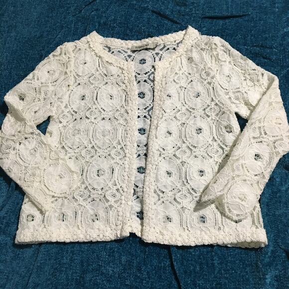Sam & Lavi off-white lace cardigan made in the USA medium Neutral - Picture 1 of 12